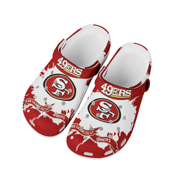 Men's San Francisco 49ers Bayaband Clog Shoes 004